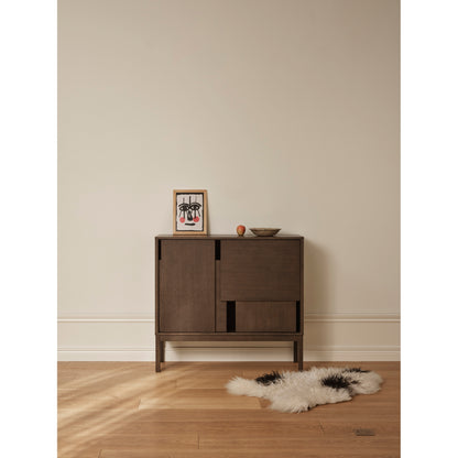 Layer Sideboard With Legs - Dark Oak