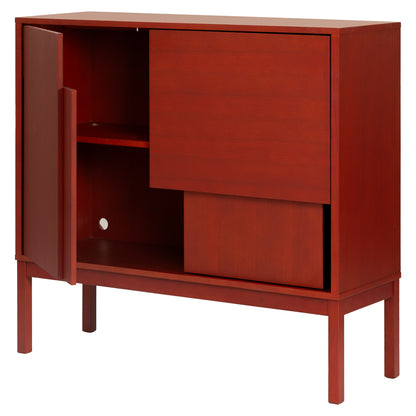 Layer Sideboard With Legs - Red