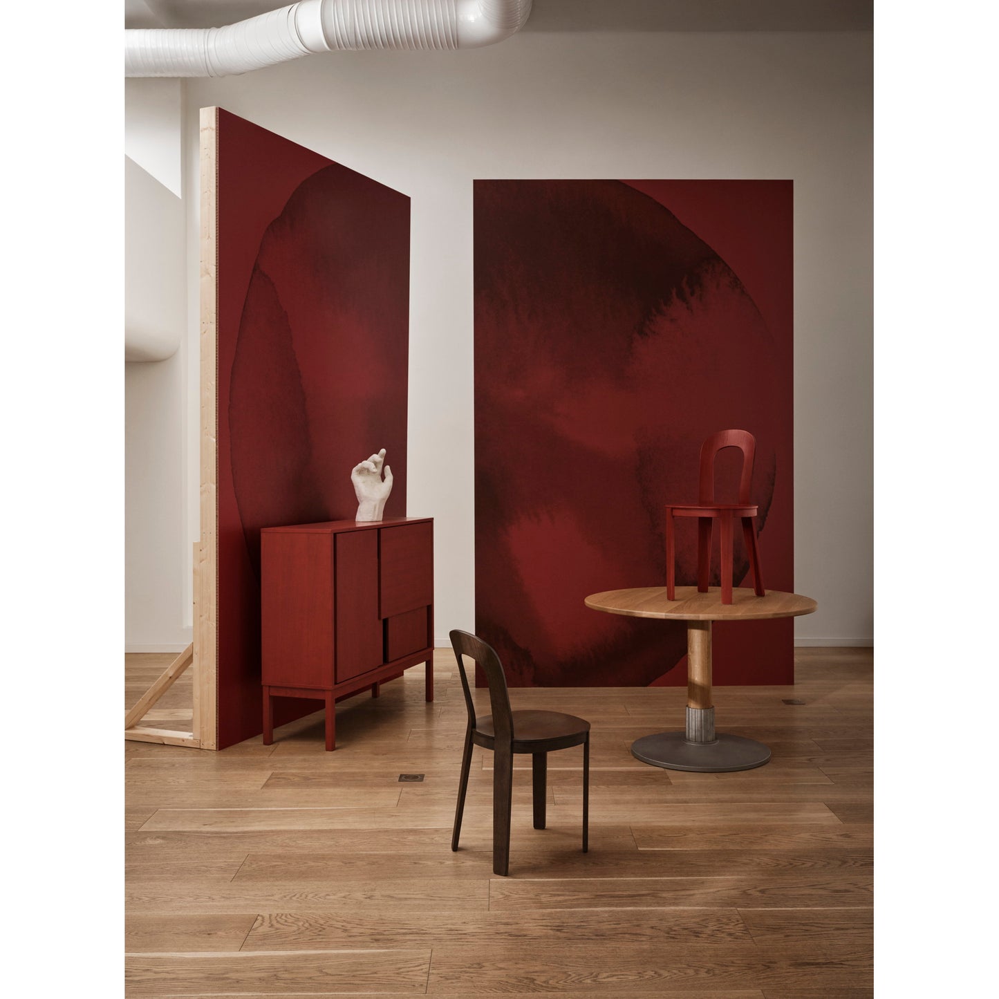 Layer Sideboard With Legs - Red