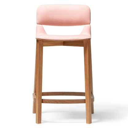 Leaf Counter Stool with Back Rest - Upholstered