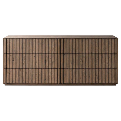 Leo 6 Drawer Dresser - Rustic Gray