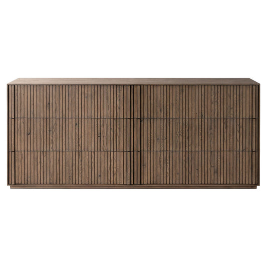Leo 6 Drawer Dresser - Rustic Gray