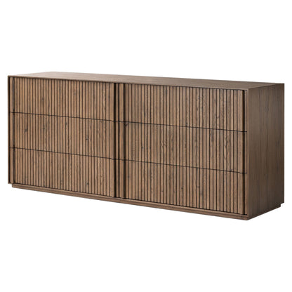 Leo 6 Drawer Dresser - Rustic Gray