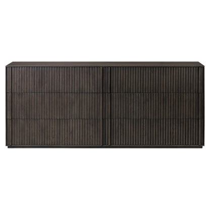 Leo 6 Drawer Dresser - Smoked Black