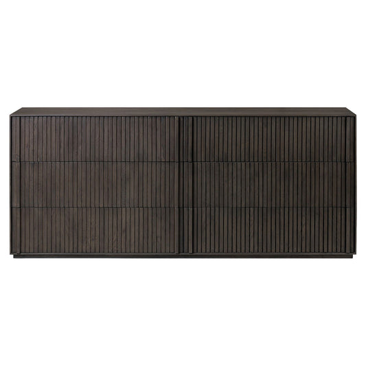 Leo 6 Drawer Dresser - Smoked Black