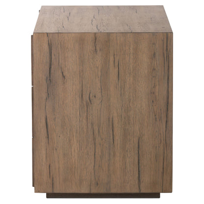 Leo Nightstand - Rustic Gray Veneer