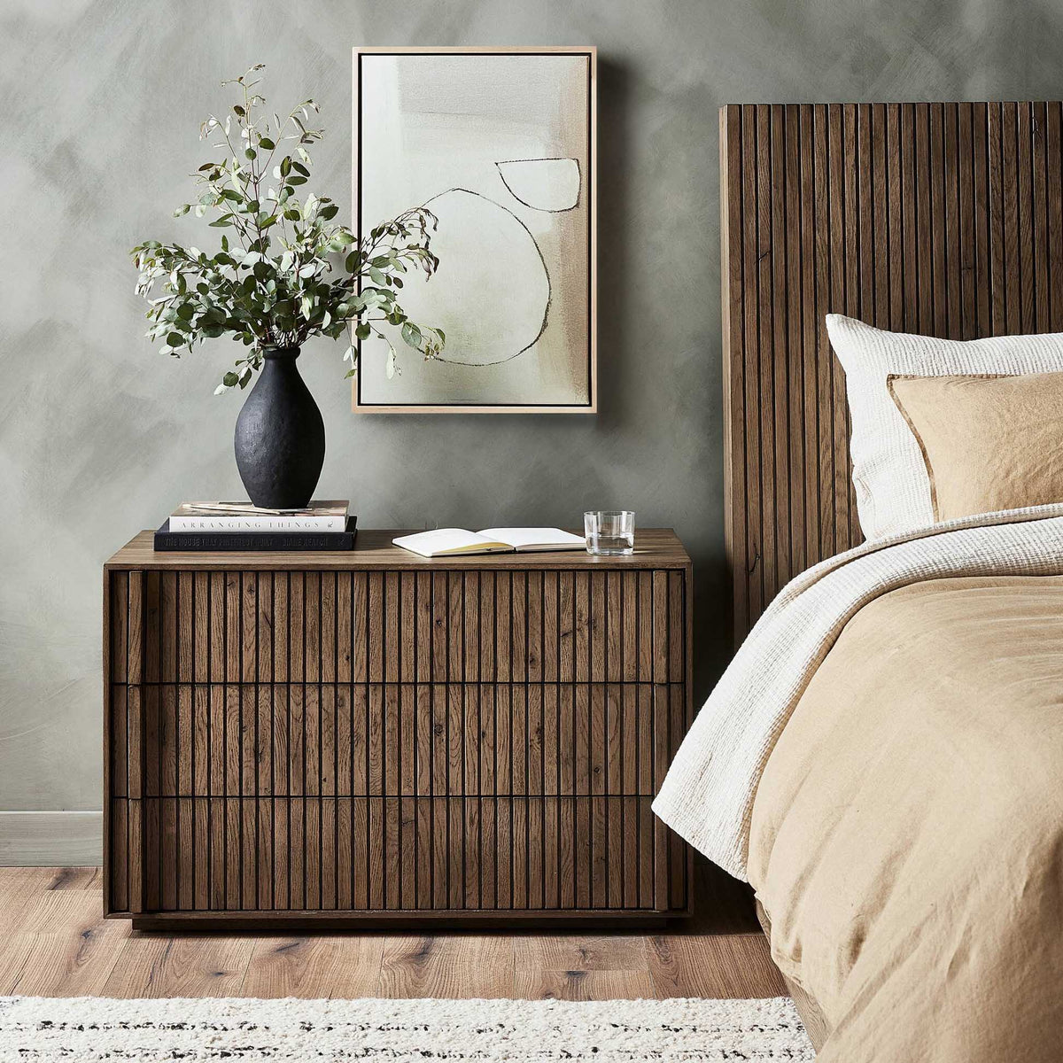 Leo Nightstand - Rustic Gray Veneer