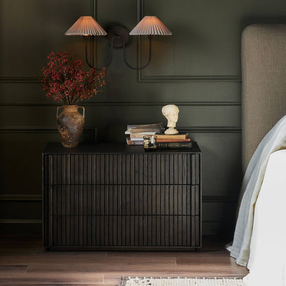 Leo Nightstand - Smoked Black Veneer