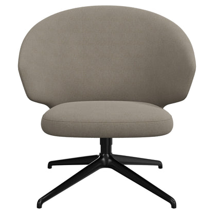 Let Lounge Chair - Swivel Base - Black Aluminium