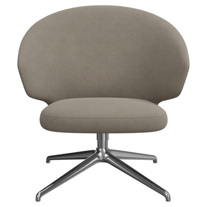 Let Lounge Chair - Swivel Base - Bright Aluminium