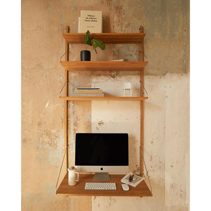 Library Desk Shelf - Natural Oak