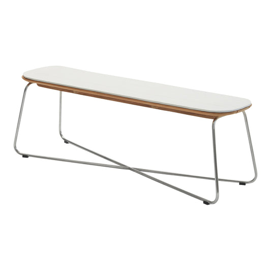 Lilium Outdoor Bench Cushion, White