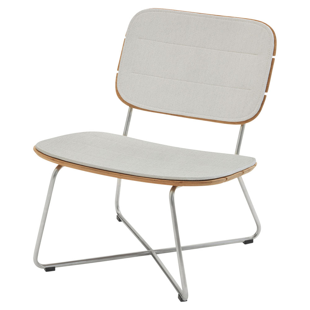 Lilium Outdoor Lounge Chair Cushions - White