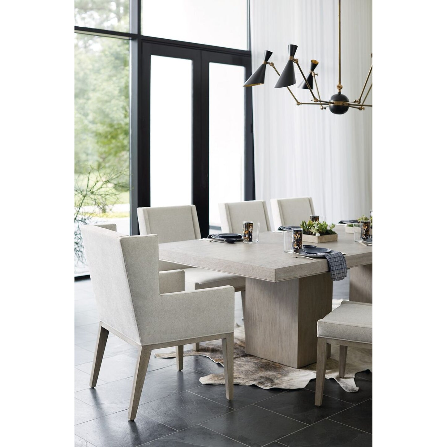 Linea Rectangular Dining Table - Greige