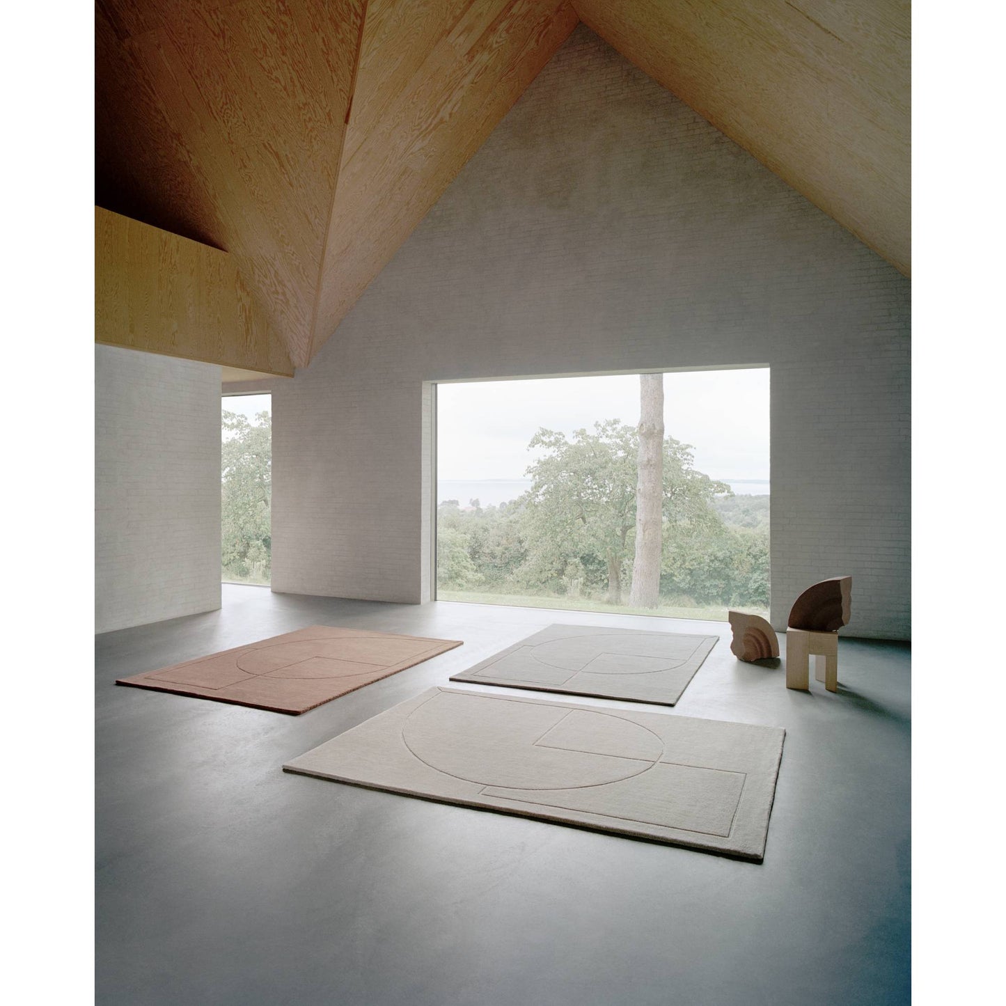 Lineal Poem Rug - Gray