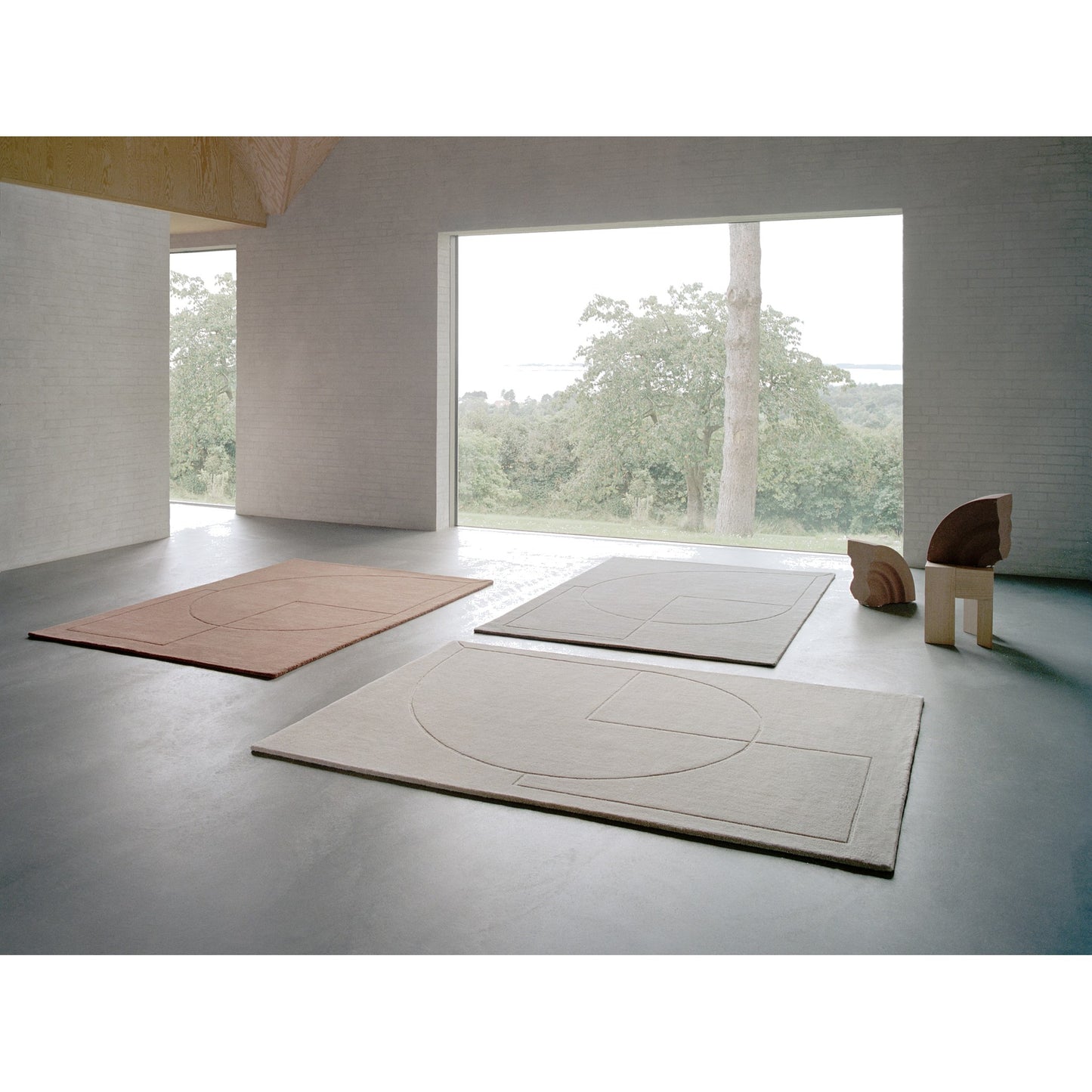 Lineal Poem Rug - Gray