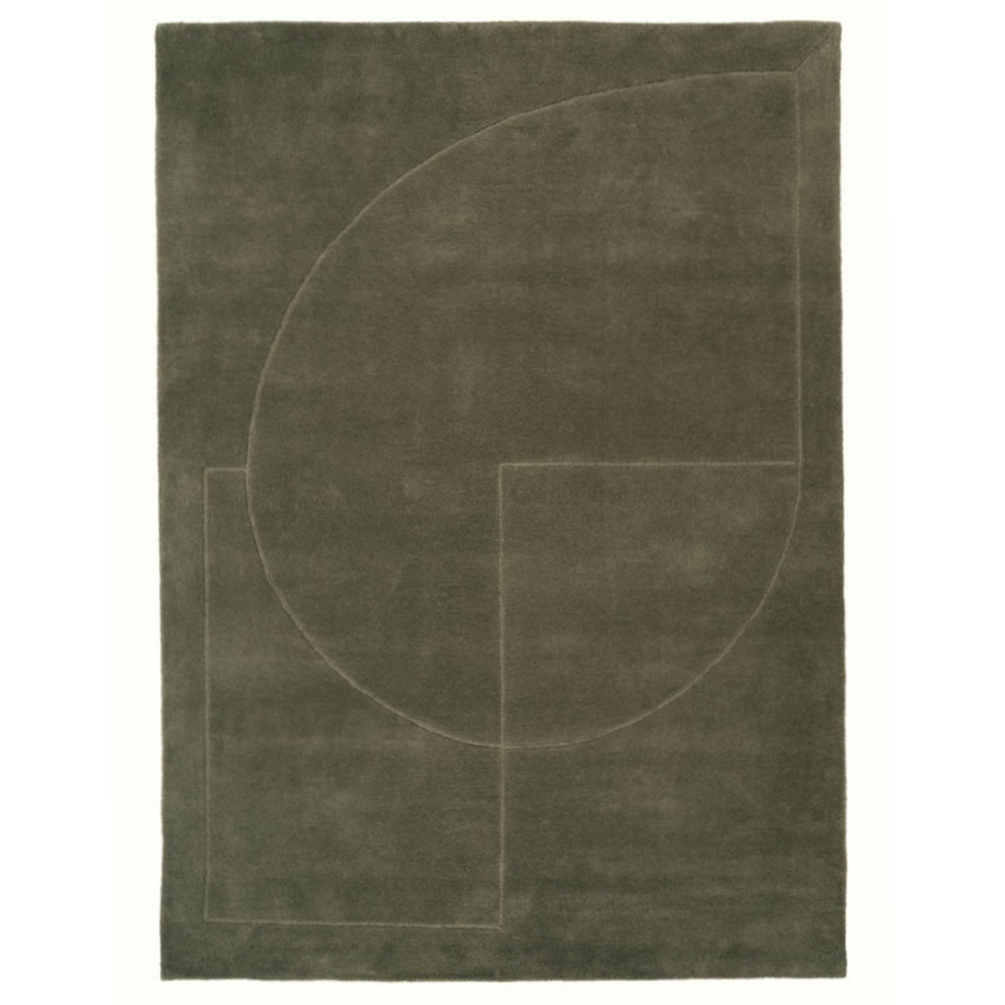 Lineal Poem Rug - Moss