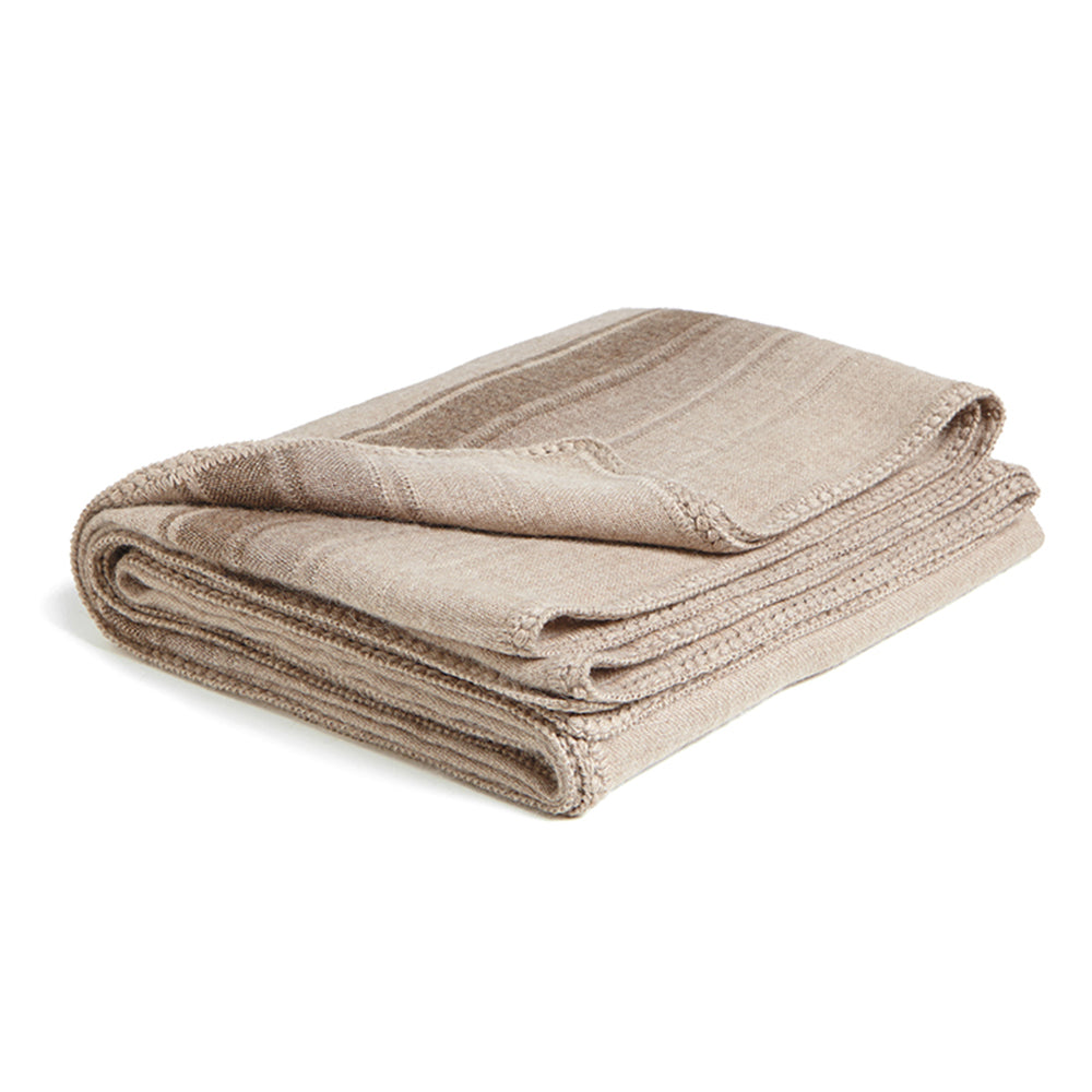 Lines Alpaca Throw - Taupe