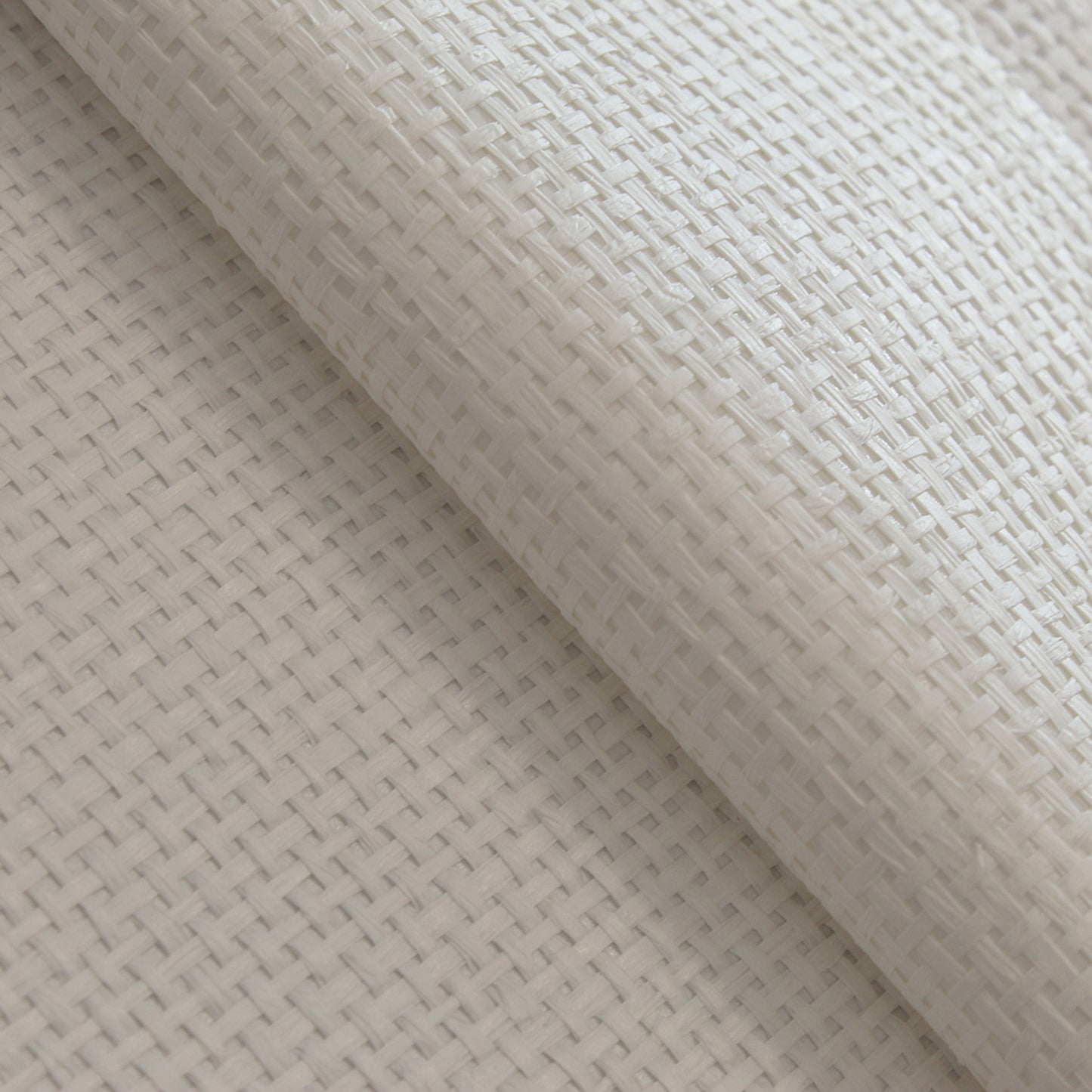Loose Box Weave Paperweave Wallpaper - Dove White