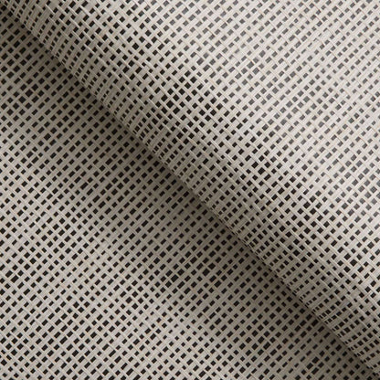 Loose Box Weave Paperweave Wallpaper - Light Natural on Black Boxweave