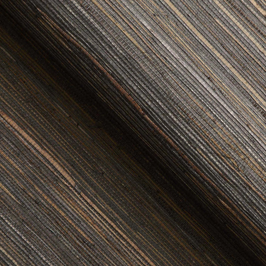 Loose Weave Jute Grasscloth Wallpaper - Espresso and Chestnut