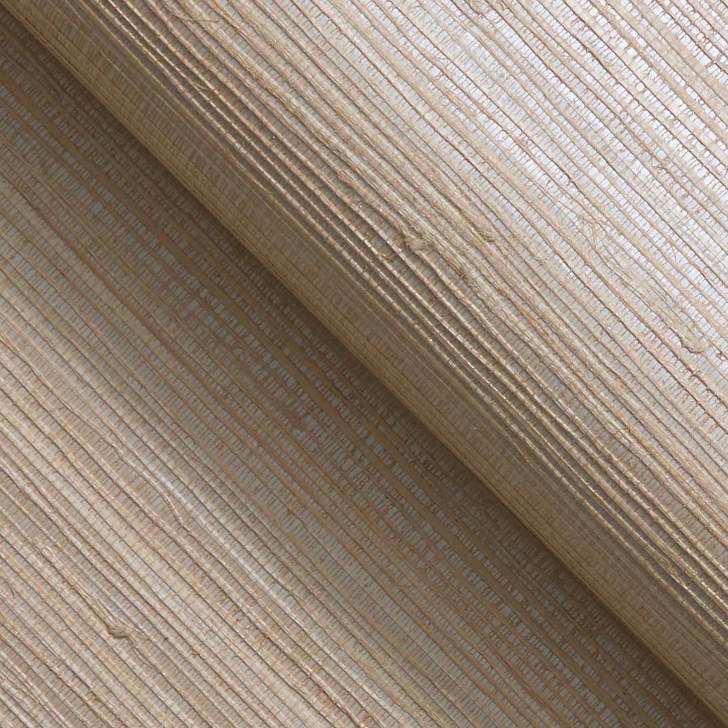 Loose Weave Jute Grasscloth Wallpaper - Pearled Natural on Silver