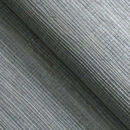 Loose Weave Jute Grasscloth Wallpaper - Silvered Natural on Silver