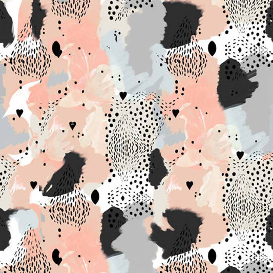 Love Leopard Wallpaper - Peach