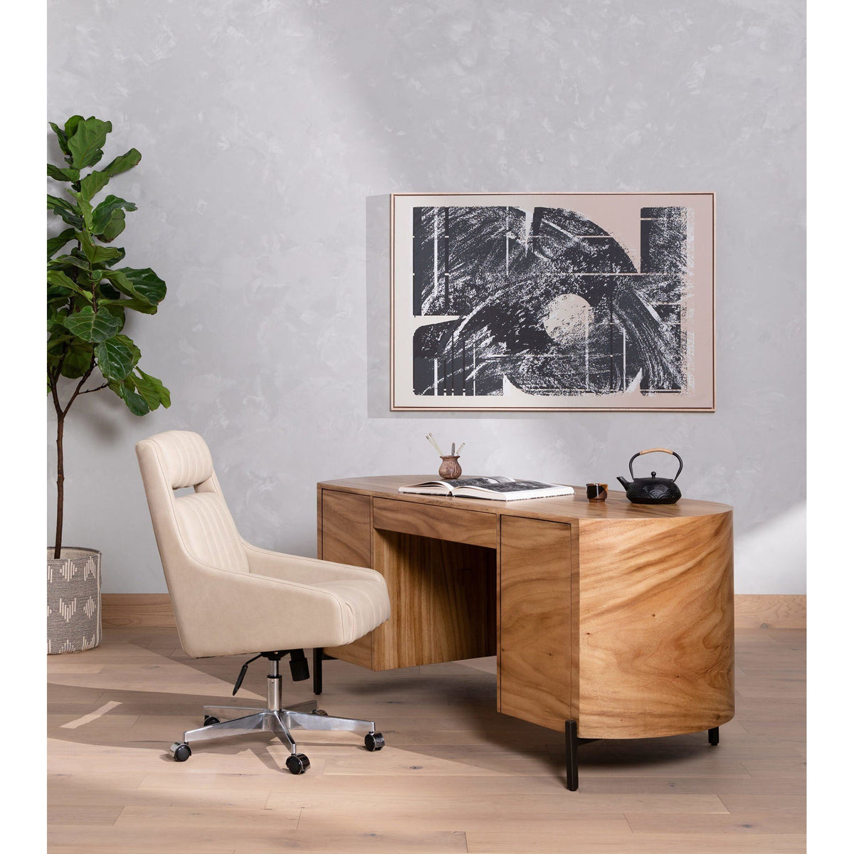 Lunas Executive Desk - Gold Guanacaste