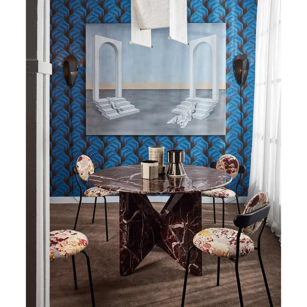 Lussas Wallpaper East - Dark Blue, Black