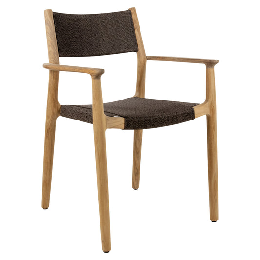 Maddalena Arm Chair - Walnut Rope, Teak