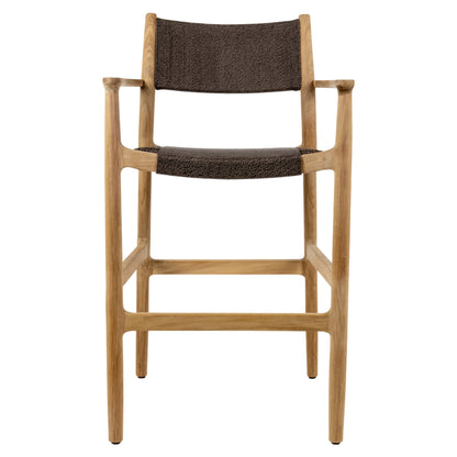 Maddalena Bar Chair - Walnut Rope, Teak