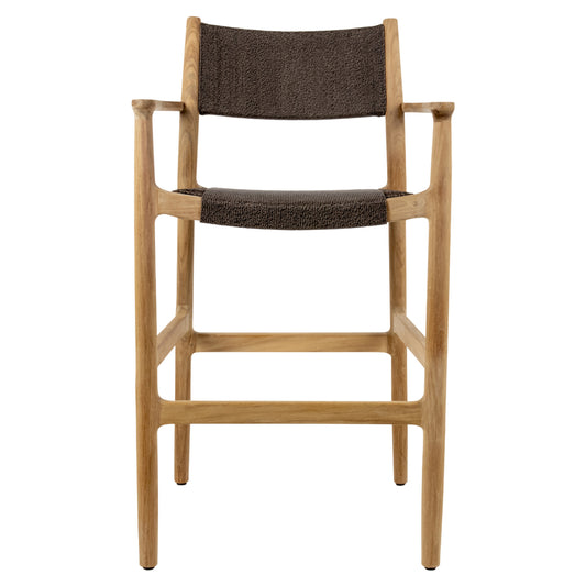 Maddalena Bar Chair - Walnut Rope, Teak