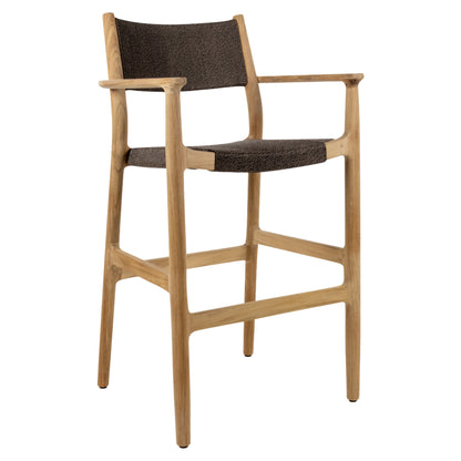 Maddalena Bar Chair - Walnut Rope, Teak