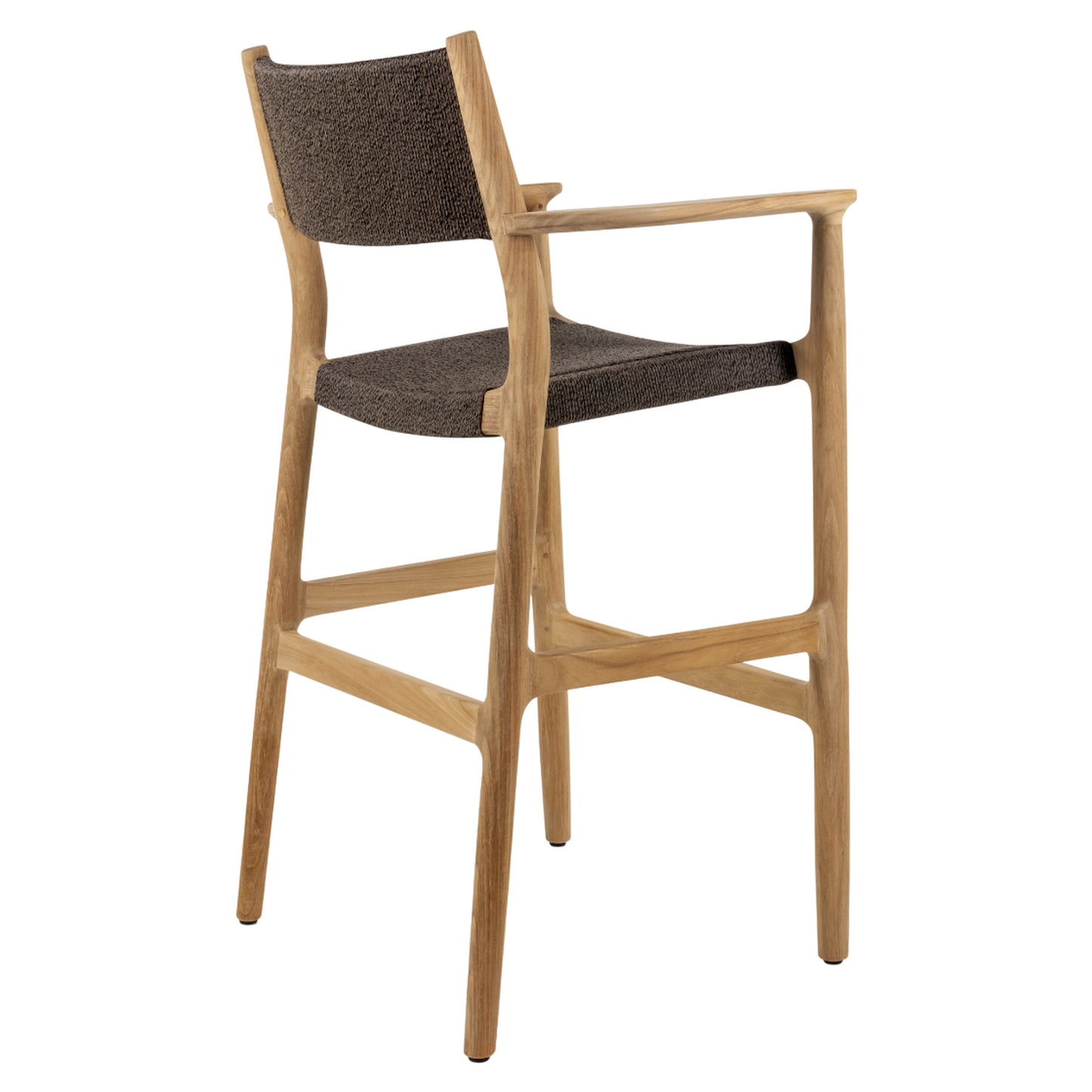 Maddalena Bar Chair - Walnut Rope, Teak