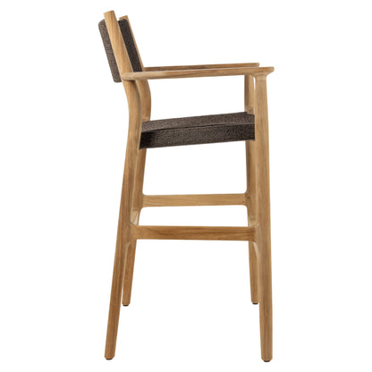 Maddalena Bar Chair - Walnut Rope, Teak
