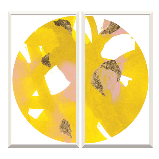 Malta Globe Diptych - Yellow