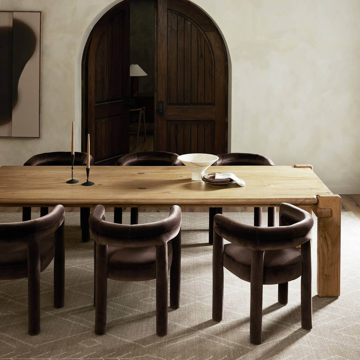 Marcia Dining Table 120" - Natural Reclaimed French Oak