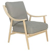 Gray Fabric Cushion, Natural Ash Frame