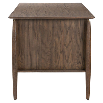 Markia Executive Desk - Aged Oak Veneer
