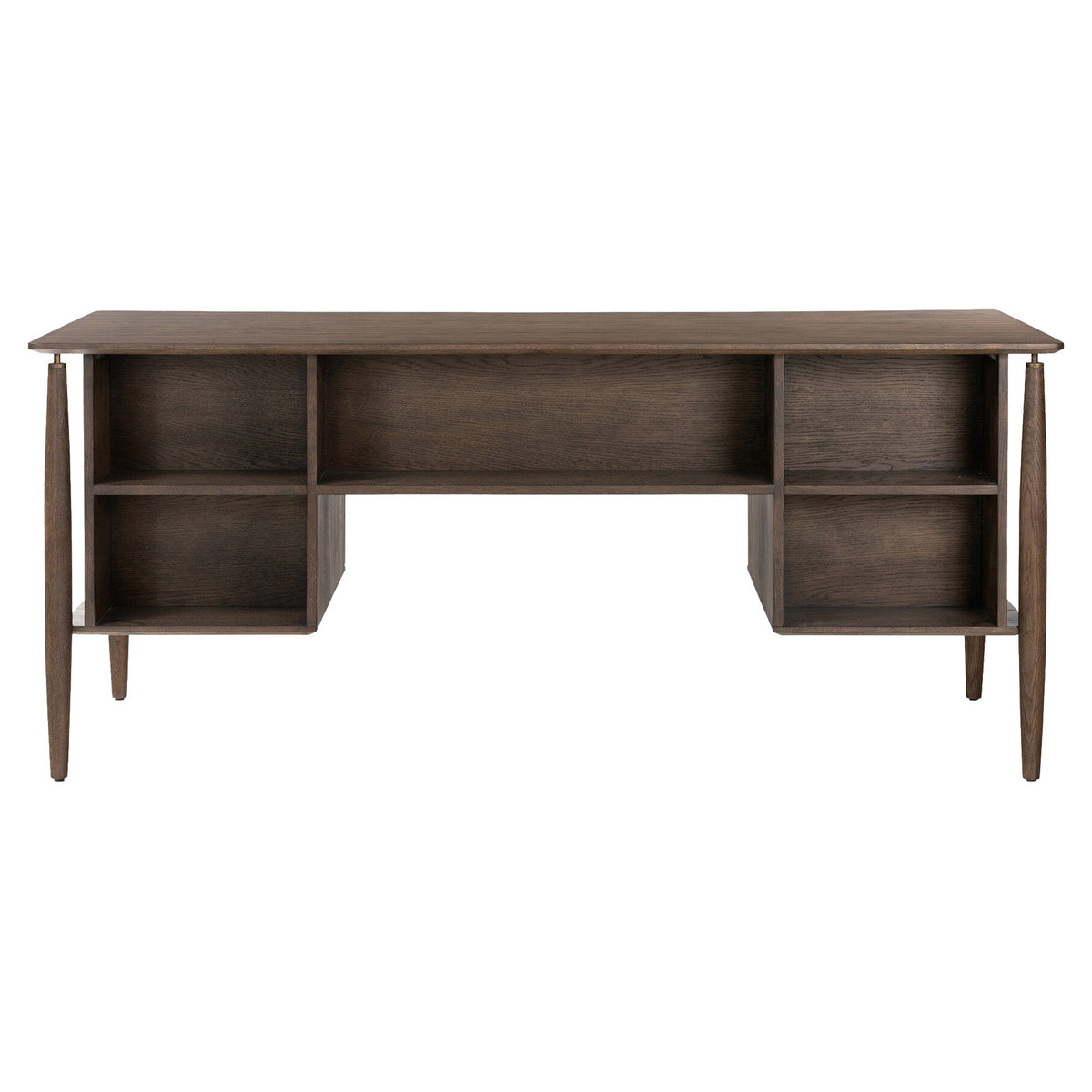 Markia Executive Desk - Aged Oak Veneer