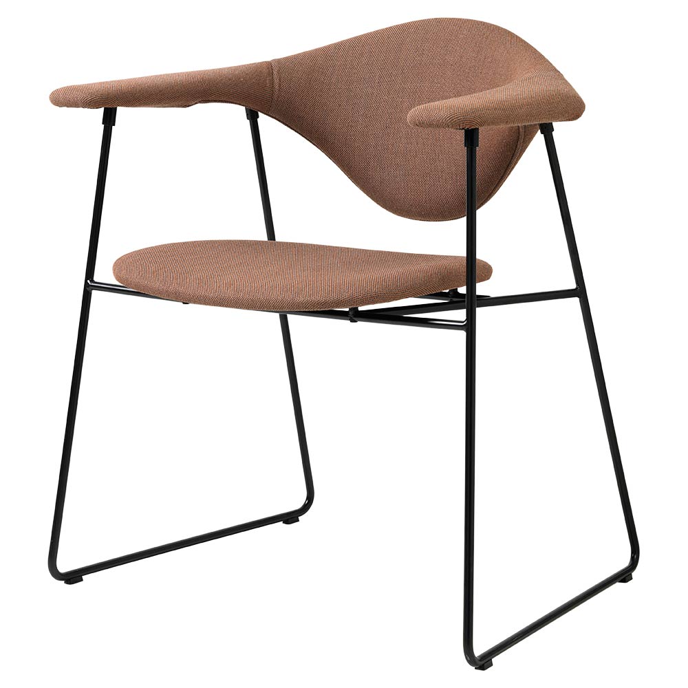 Masculo Fully Upholstered Dining Chair - Sledge Base