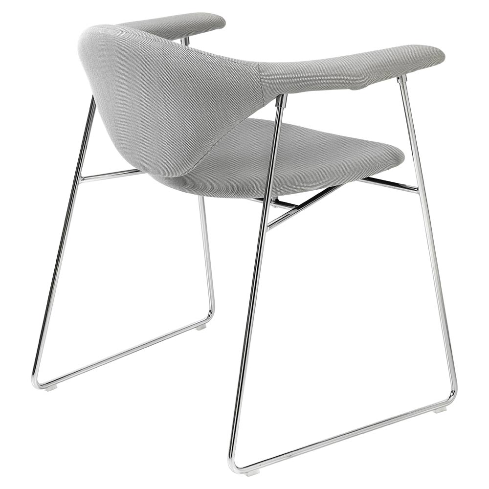 Masculo Fully Upholstered Dining Chair - Sledge Base