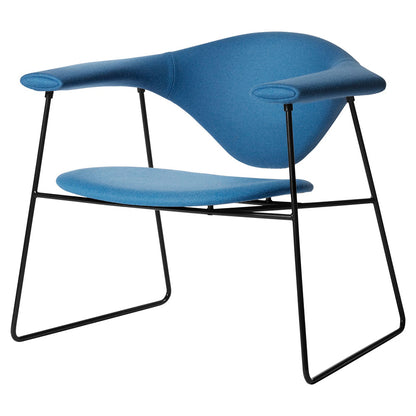 Masculo Fully Upholstered Lounge Chair - Sledge Base