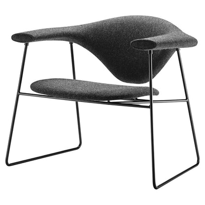Masculo Fully Upholstered Lounge Chair - Sledge Base