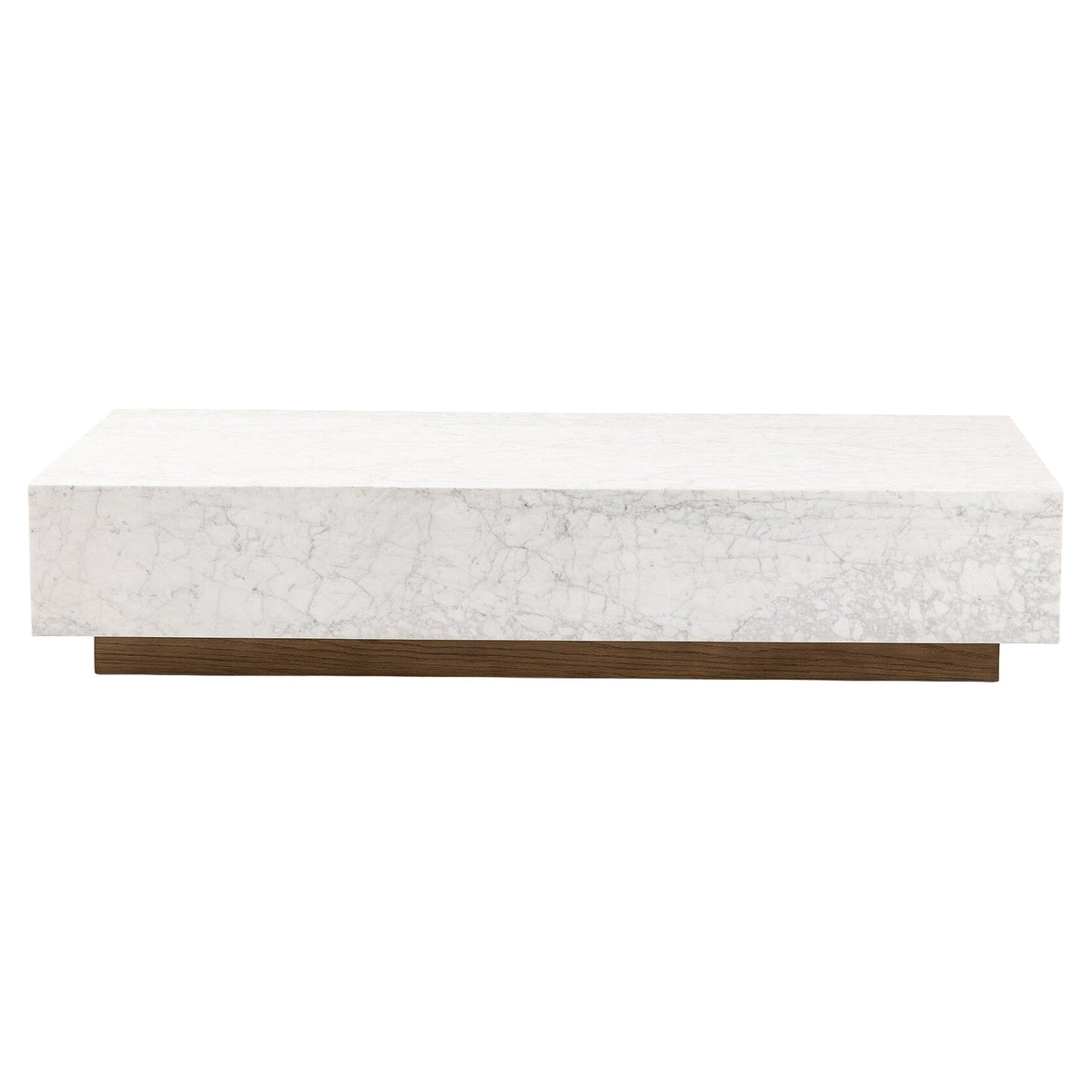 Masera Marble Coffee Table - White Carrara Marble