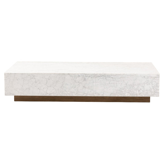 Masera Marble Coffee Table - White Carrara Marble
