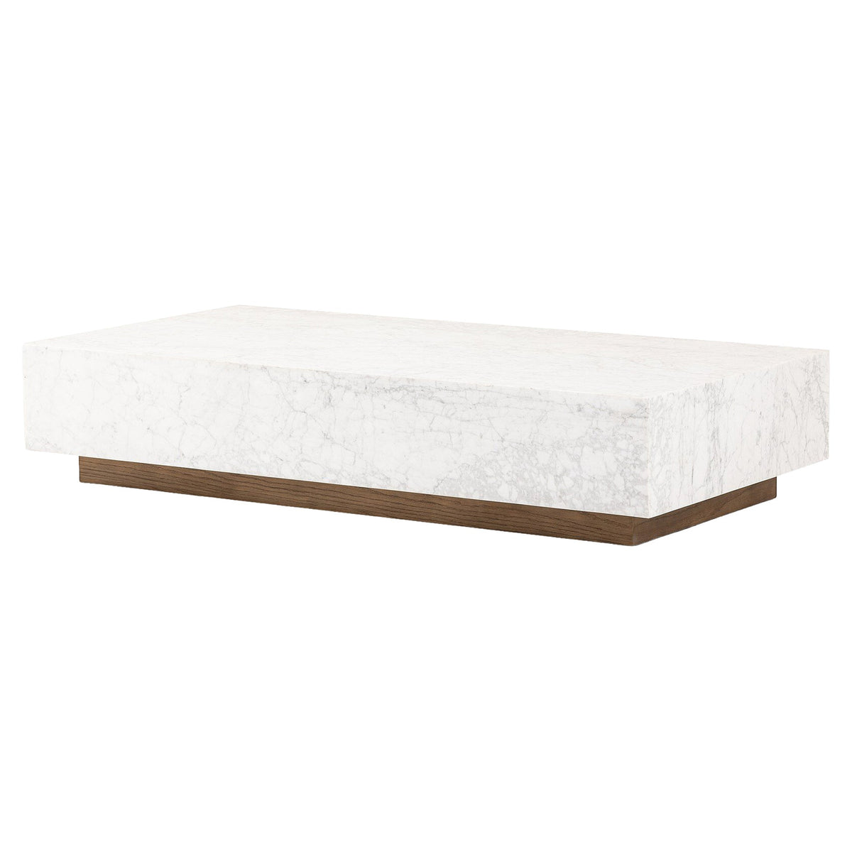 Masera Marble Coffee Table - White Carrara Marble
