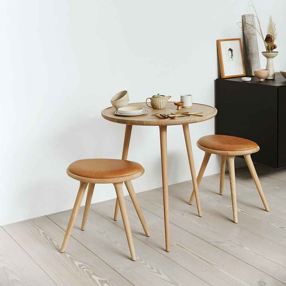 Accent Cafe Table - Oak, Matte Lacquered