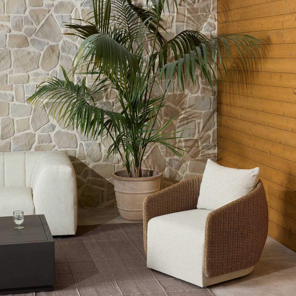 Maven Outdoor Swivel Chair - Alessi Buff